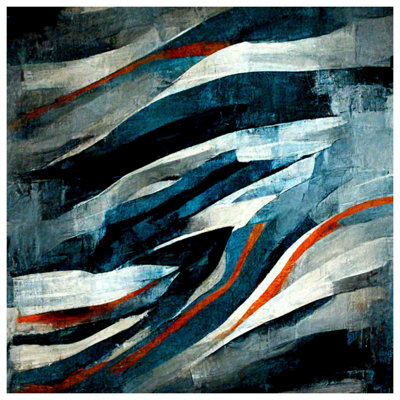Blue Abstract Waves Quilted Bedspread All Sizes