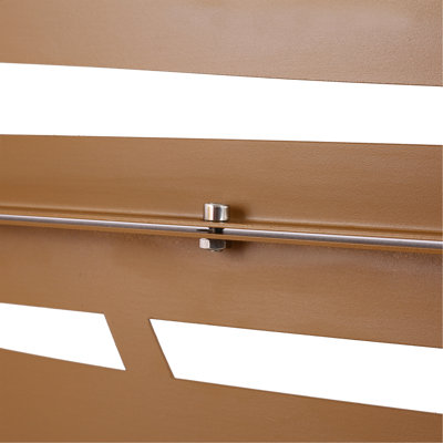Paravent d'intimité extérieur et intérieur en métal, 193 cm H x 122 cm L, autoportant, décoratif, pour terrasse, balcon ou patio, panneaux de clôture pour jardin et pelouse, PS109 MARRON