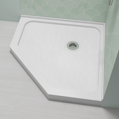 36 In. D X 36 In. W X 5 1/2 In. H Center  Drain Single Threshold Shower Base