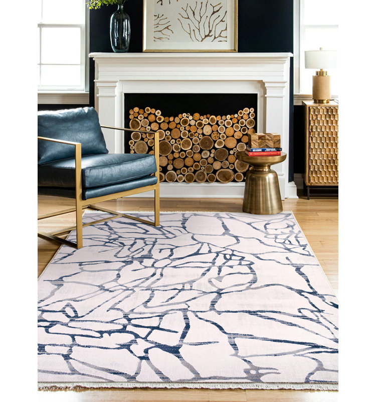 Darriana Abstract Machine Made Indoor / Outdoor Area Rug, Rectangle 5'3" x 7'9"