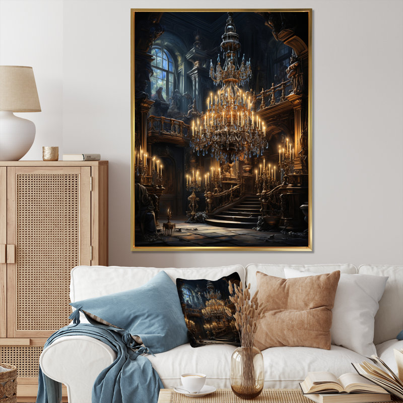 «Inayaah Baroque Dramatic Splendor II», reproduction sur toile, H 20 po x l 12 po x P 1 po, Cadre flottant doré