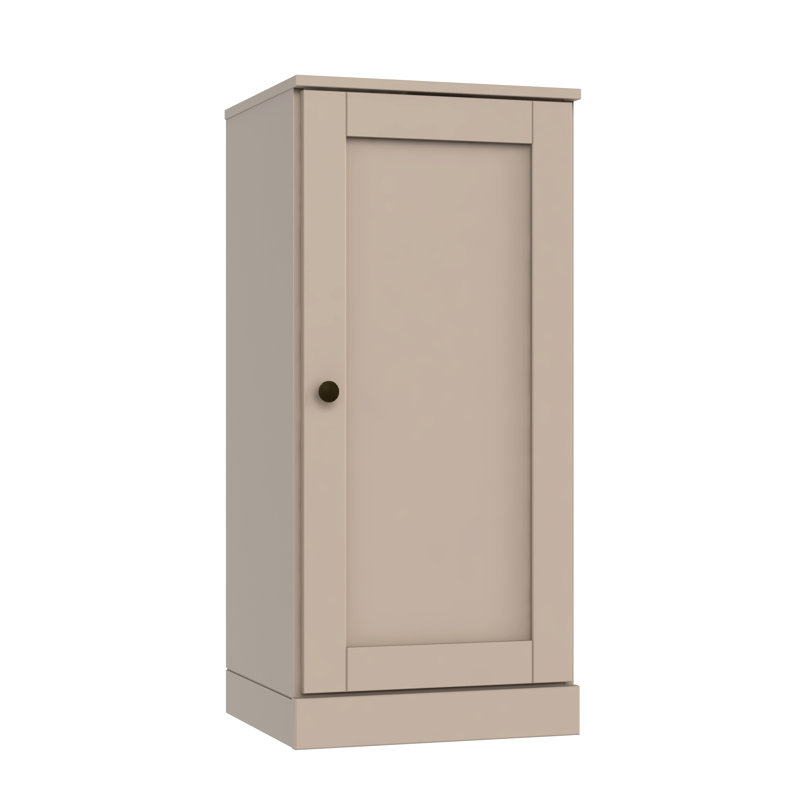 Bibliothèque à 3 tablettes avec porte Shaker et tablettes réglables Palace Imports, Beige
