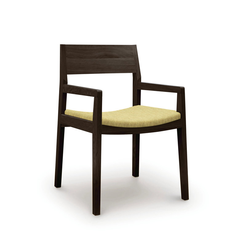 Iso Microsuede Arm Chair, Onyx Microsuede, Smoke Cherry