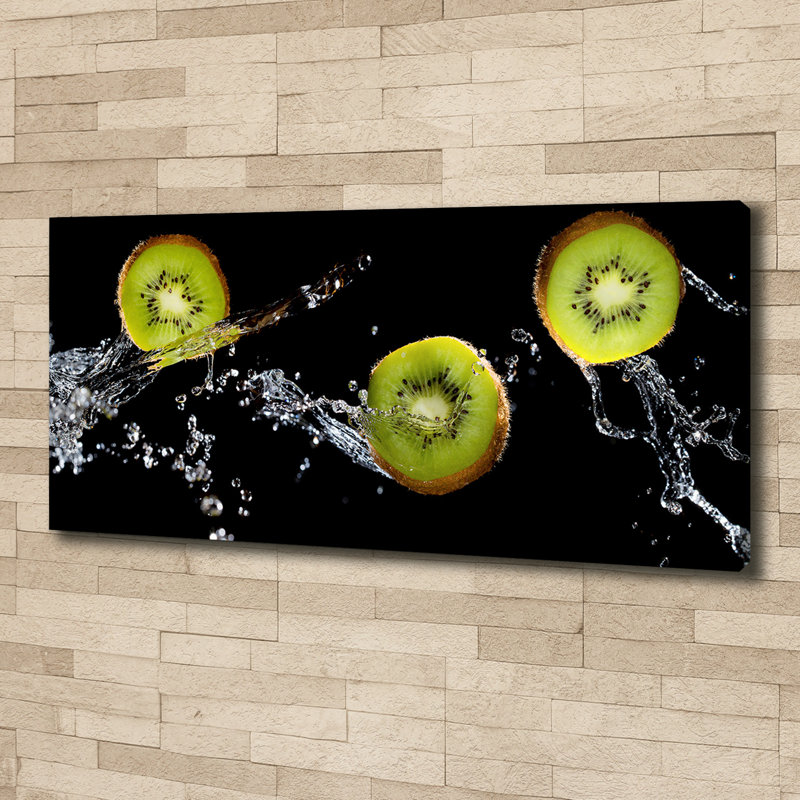 Kiwi And Water - Wrapped Canvas Print