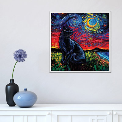 Black Cat Night II 1 Piece Painting on Canvas