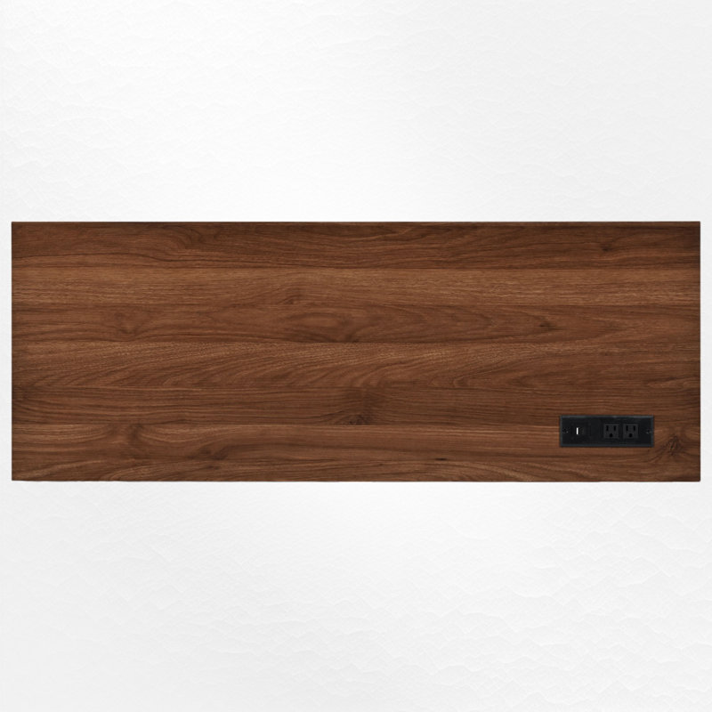 Îlot de cuisine de 55,5 po de largeur avec plateau de table extensible, Brun / Blanc