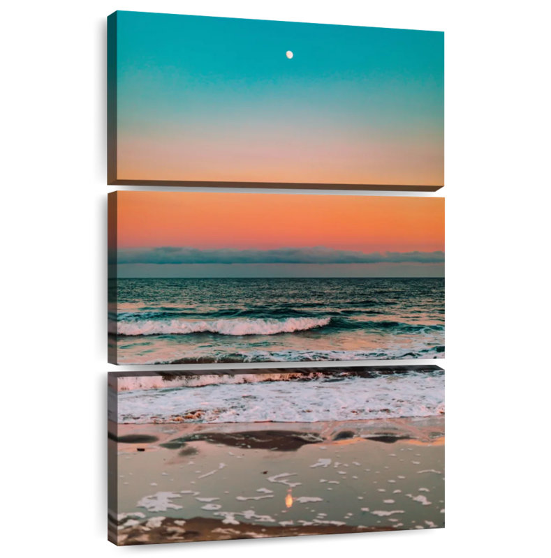 Gillard Sunset Ocean Waves, H 65 po x l 42 po