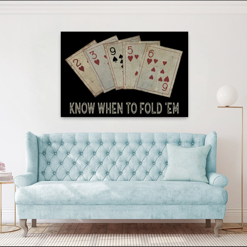 «Know When To Fold 'Em», art contemporain abstrait, H 40 po x l 60 po