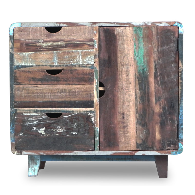Paquette Solid Wood 90cm W 3 - Drawer Chest of Drawers