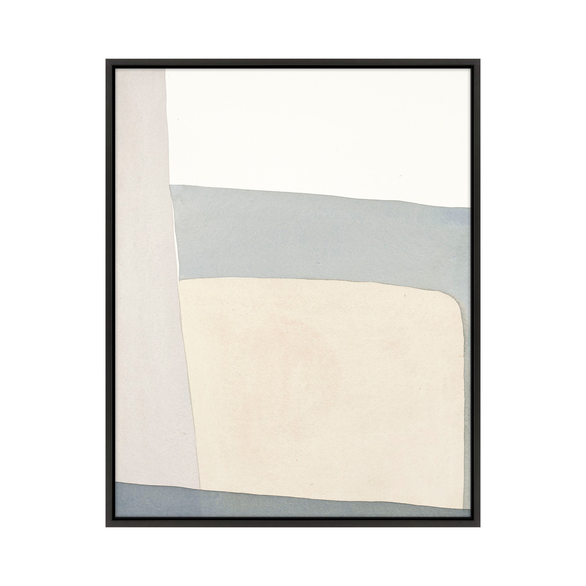 Simple Grey by Julia Balfour, 20" H x 16" W x 1.4" D, Black Framed Canvas