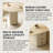 Cream Style White Sintered Stone Office Desk, Semi-Circular Design with Drawer Cabinet-646021254