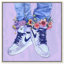 Toile lilas à motif floral et espadrilles par Art Remedy