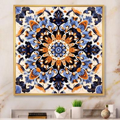 Yellow And Blue Tiles In Greece III - Abstract Tile Wall Art