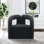 Fauteuil demi-tonneau noir Darian
