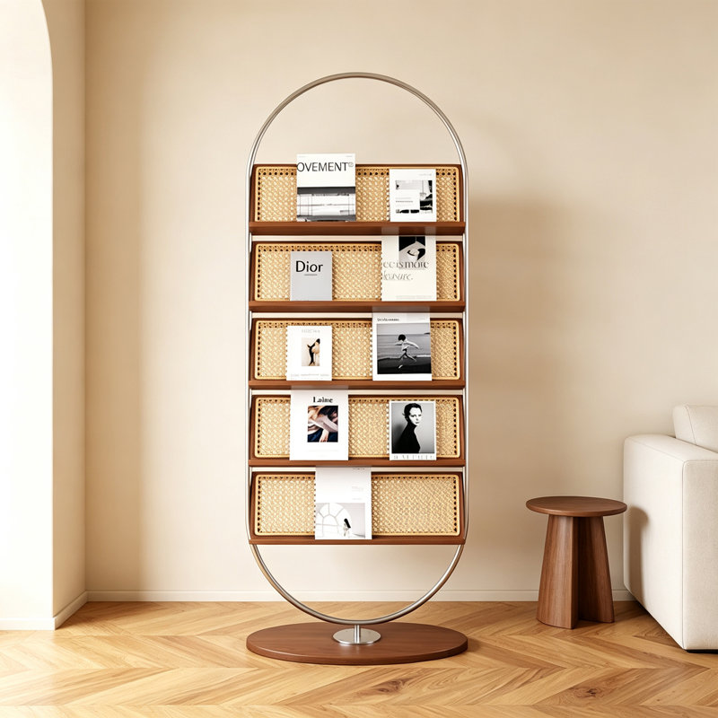 Wasserman, (5 tablettes) H 68,9 po x l 26,77 po x P 11,81 po, Walnut