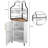 59.05" Tall Corner Bar Storage Cabinet with Wine Rack & Lights-54299452