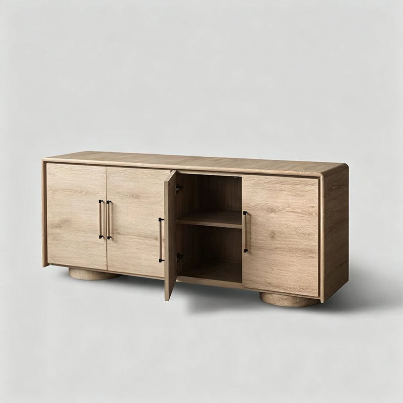 Armoire d'entrée Mid-Century, H 34,3 po x l 70,9 po x P 18,1 po