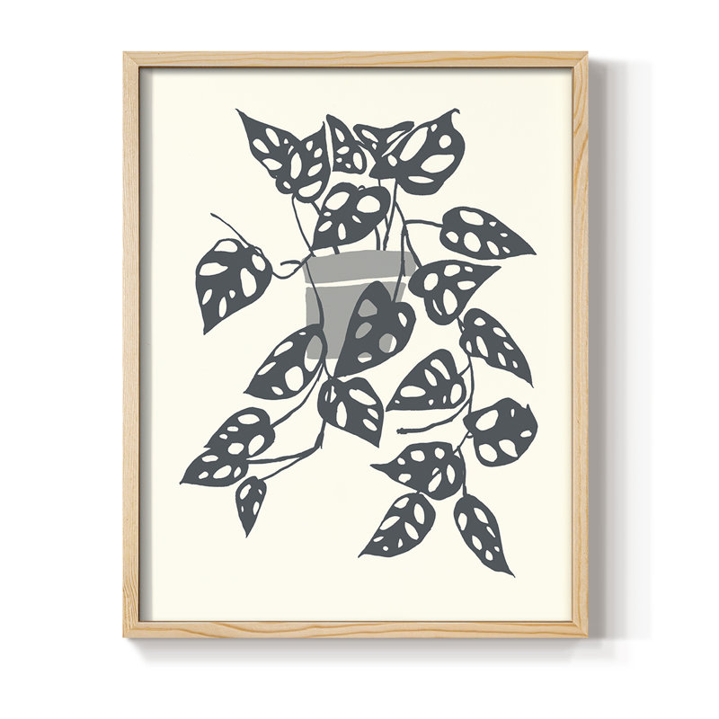 «Growing Leaves II», reproduction encadrée - bois massif, Naturel, H 15 po x l 12 po