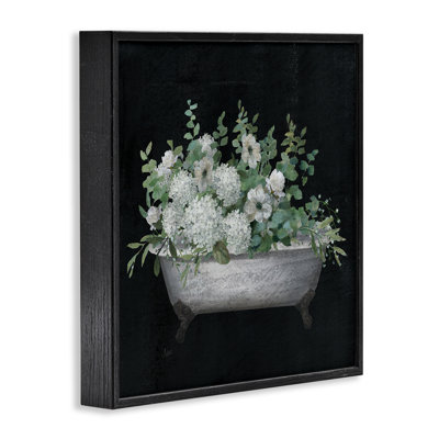 Art floral sur giclée noire par Nan