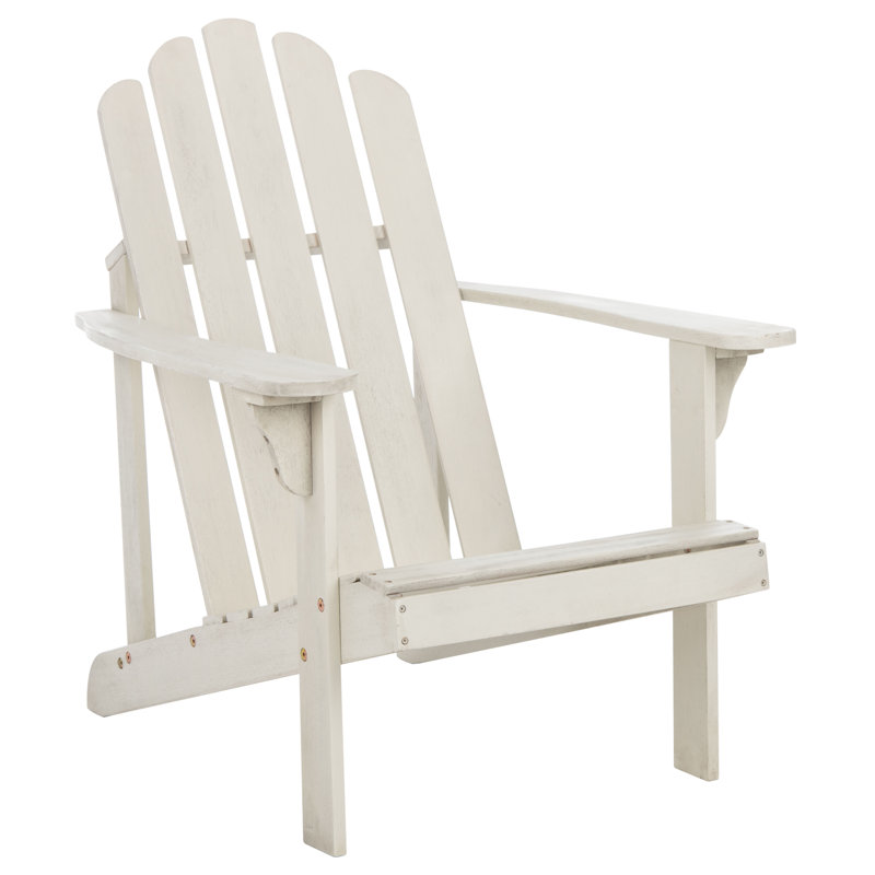 Burgess Eucalyptus Outdoor Adirondack Chair, White