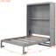 Lit double gris avec tablette supplémentaire. Optimisez votre décor. Fabriqué et contreplaqué. Assure une configuration confortable des lattes de matelas flexibles. S'adapte facilement jusqu'à 6 po. Outils d'assemblage fournis