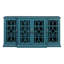 Buffet bleu sarcelle et meuble télé - 6 tablettes réglables, forme gracieuse, rangement stable et sécuritaire de 63 po dans le buffet, quincaillerie exquise, tablettes