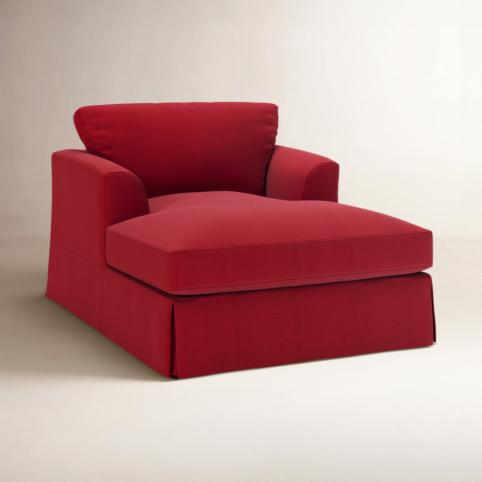 Lucia Upholstered Chaise Lounge, Bayou Flame Canvas