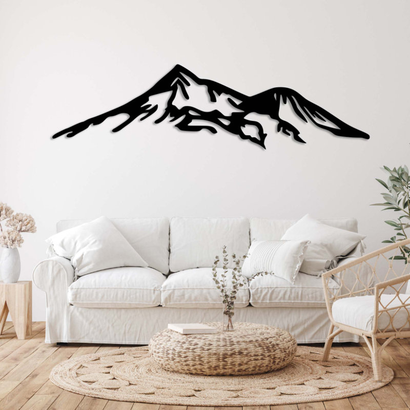 Mount Shasta Metal Wall Art - California Mountain Landscape Wall Art - Shasta Peak Silhouette Design Sculpture - Rustic Outdoor Wall Hanging - Modern Industrial Metal Art - Nature Adventure Home Decor - Bold Statement Art Piece