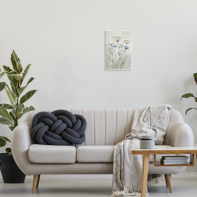 «Neutral Dandelions Wall Plaque Art» par Patricia Pinto, H 15 po x l 10 po