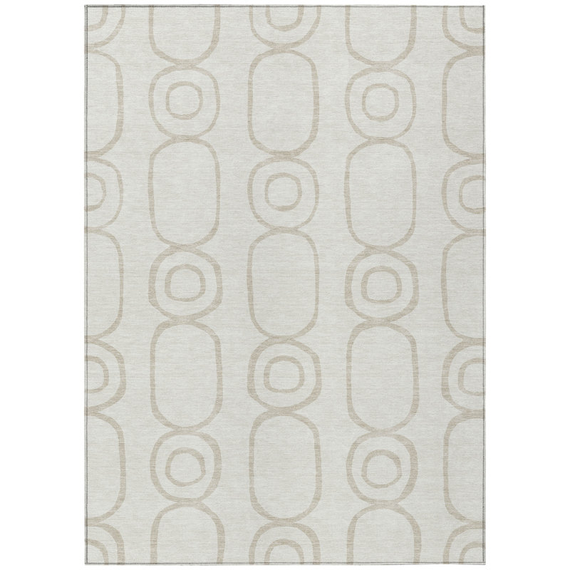 Machine Washable Indoor/Outdoor Adalaide ACN2344 Geometric Rug, Rectangle 2'6" x 3'10"