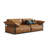 Orange Genuine Leather Modular Sofa cushion couch
