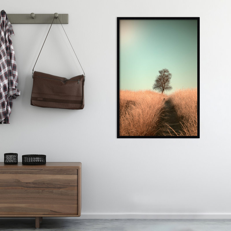 «Grass and Path» par Jaap Van Den - Photographie avec cadre photo, L 28 po x H 41 po, Noir