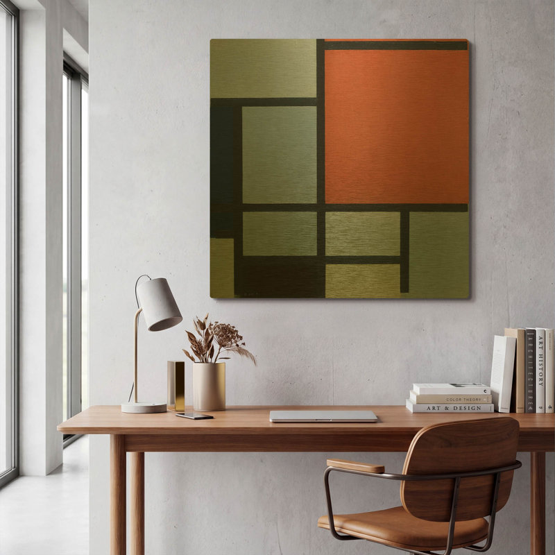 « Composition 1921 » de Piet Mondrian, tableau mural en métal, 91,4 cm x 91,4 cm, 36 po x 36 po
