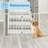 PETMAKER Pet Gate – 3-Panel 54x32-Inch Freestanding Foldable Dog & Cat Gate for Doorways, Hallways & Stairs, No Drilling Required, Wood Barrier Fence for Small to Large Pets-33893611-33893613