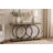 Industrial Console Table 55" - Narrow Long Entryway Sofa Table With Geometric Metal Frame & Vintage Grey Wood Top
