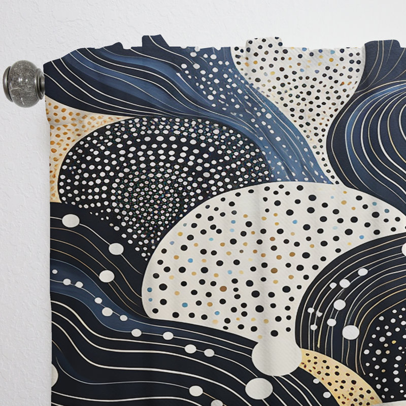 Eara Gray abstract corals river - Nautical Curtain - Velvet Room Darkening - 1 panel, 52" W x 108" L