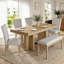 Ensemble de table de salle à manger en bois extensible Farmhouse
