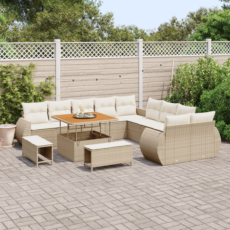 142cm Wide Patio Sofa with Cushions