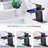 LED Waterfall Spout Single Hole Bathroom Faucet Mixer Tap with Cover Plate-90558060