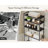 Over-The-Toilet Storage Rack with Hook 4-Tier Bathroom Organizer Shelf Over Toilet with Adjustable Shelf and Basket-831340735