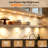 10 Pack Smart Plug-In Under Cabinet Puck Lights, 3000K-6000K Dimmable CCT, Alexa & Google Voice Control, Slim LED Counter Lights for Kitchen Shelves Closets-113277225