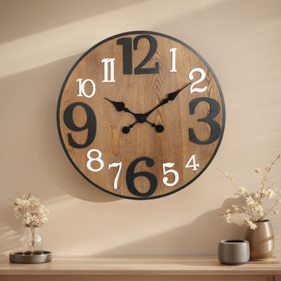 Kynlee Wood 24" Wall Clock
