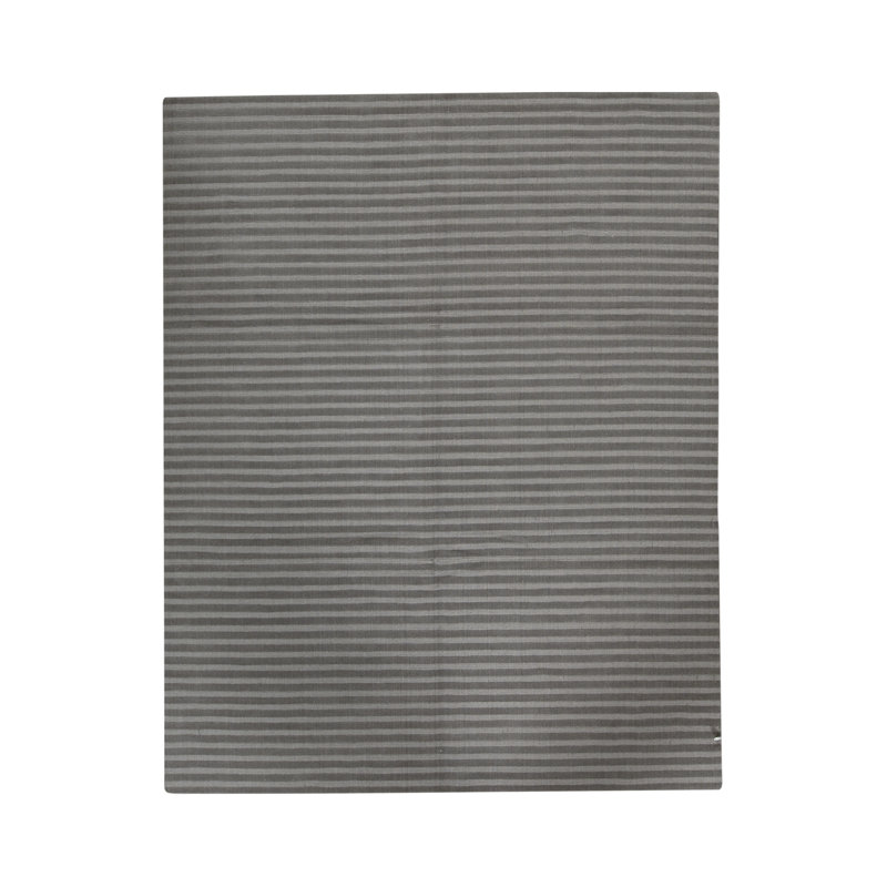 Tapis gris anthracite de haute qualité noué à la main