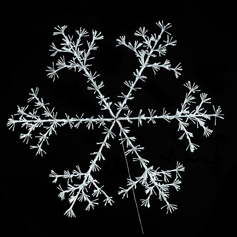 60" Warm White Sparkler Snowflake 1080 LED Lighted Window Décor