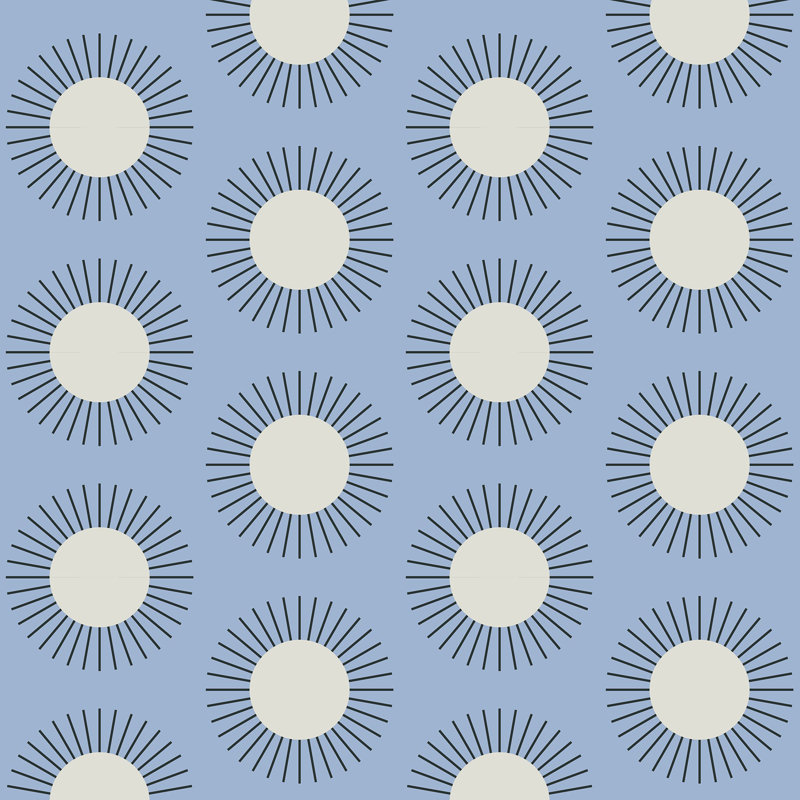 Sunburst - papier peint bleu ciel