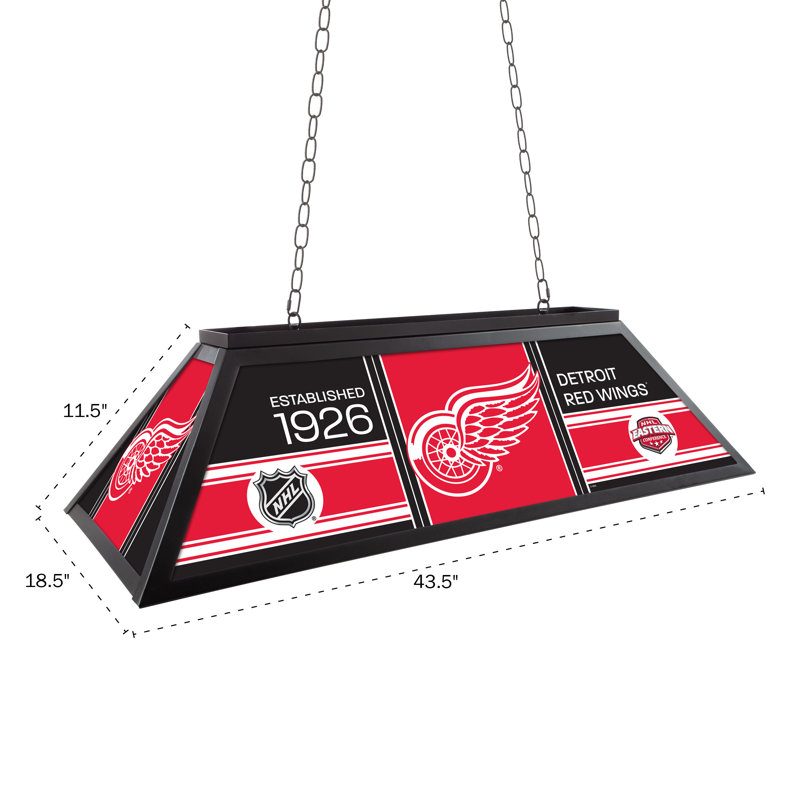 Detroit Redwings Patch  44-Inch Pool Table Light