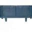 Table armoire de rangement avec 4 portes, buffet Buffet avec rangement, armoire de rangement d'appoint cannelée avec bord arrondi, porte coulissante, crédence autoportante