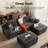 Nathasa 2 - Piece No Assembly Required Upholstery Boneless Sofa, Free Combination Compression Sectional, Cloud-like Couch with Ottoman-1745098341-1745098343