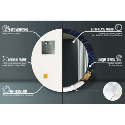 Huldar Glass Flat Wall Mirror