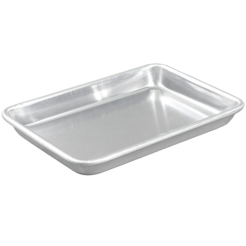 MT-960-SS – 9" X 6" Rectangular Aluminum Serving Tray, 1" Tall